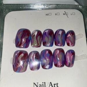 Colorful Swirl Nail Art Set